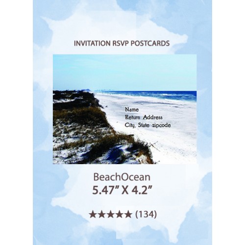 BeachOcean - RSVP Postcards