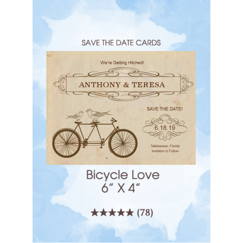 Save the Dates - Bicycle Love