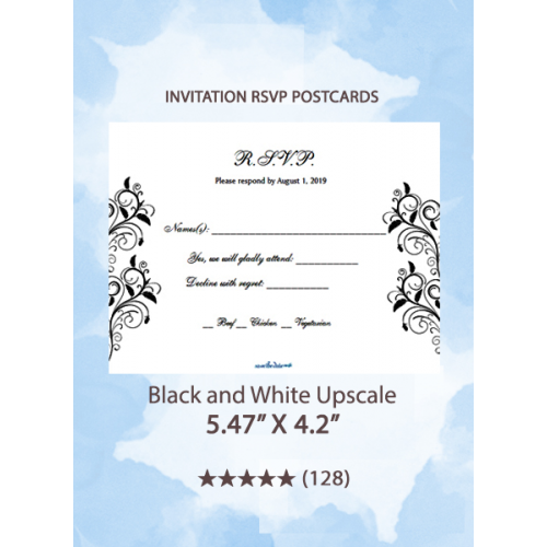 Black and White Upscale - RSVP Postcards