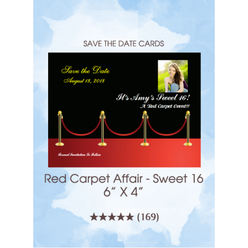 Save the Dates - Red Carpet Affair Sweet 16 