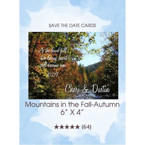 Save the Dates - Mountains in the Fall-Autumn
