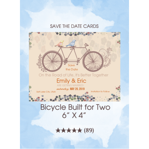 Save the Dates - Bicycle Built For Two