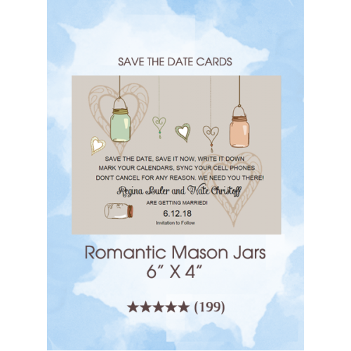 Save the Dates - Romantic Mason Jars