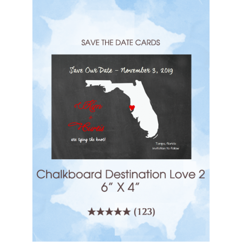 Save the Dates - Chalkboard Destination Love 2