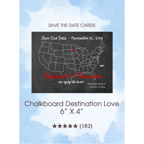 Save the Dates - Chalkboard Destination Love