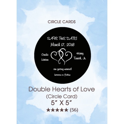 Save the Dates - Double Hearts of Love (Circle Card)