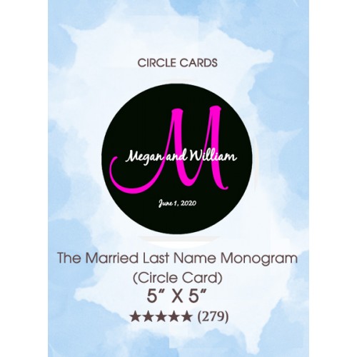 Save the Dates - The Married Last Name Monogram (Circle Card)