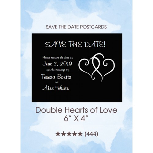 Double Hearts of Love Postcards