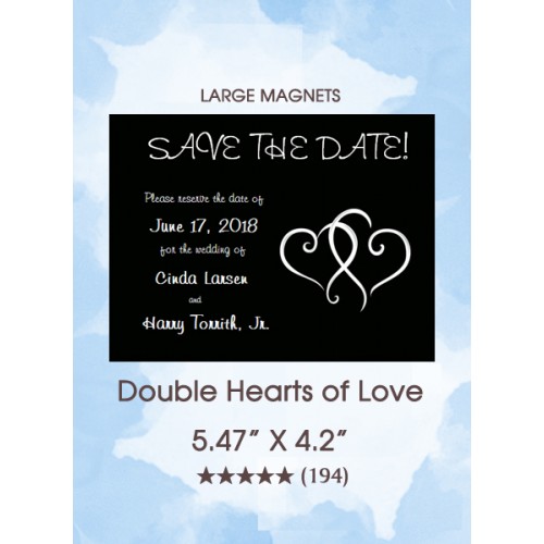 Double Hearts of Love Large Magnet