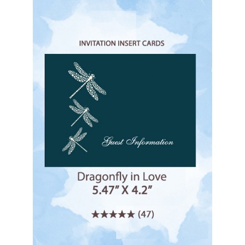 Dragonfly in Love Invitation Insert Cards