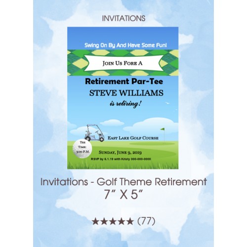 Invitations - Golf Theme Retirement 
