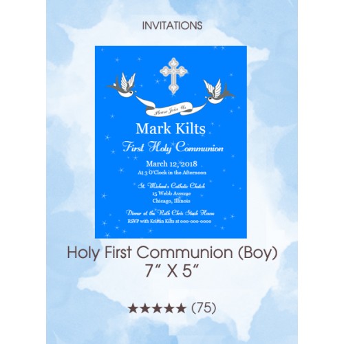 Invitations - Holy First Communion (Boy) (Default)