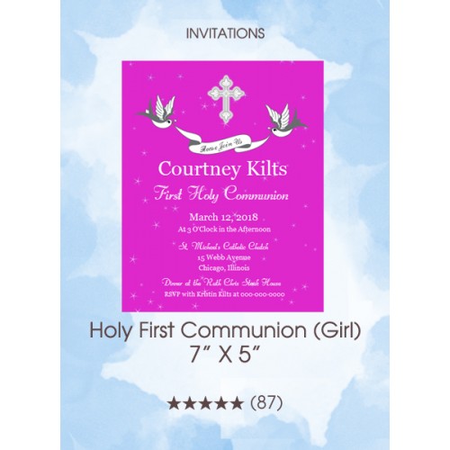 Invitations - Holy First Communion (Girl)