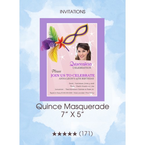 Invitations - Quince Masquerade