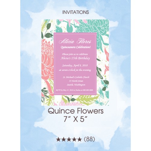 Invitations - Quince Flowers