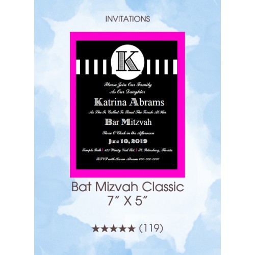 Invitations - Bat Mizvah Classic