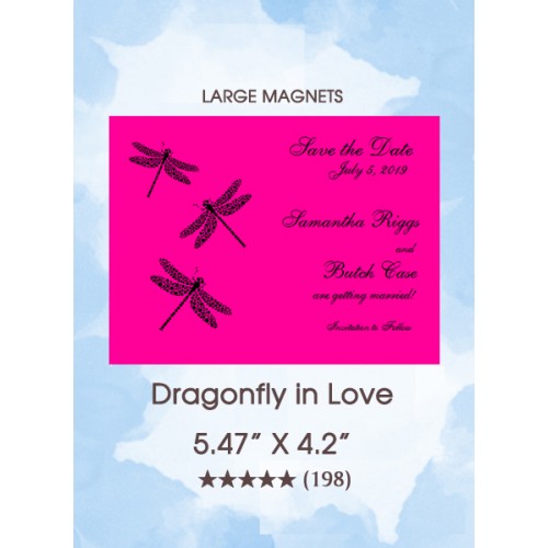 Dragonfly in Love Save the Date Magnets