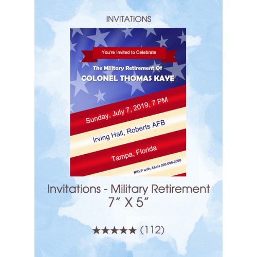 Invitations - Military Retirement