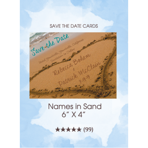 Save the Dates - Names in Sand