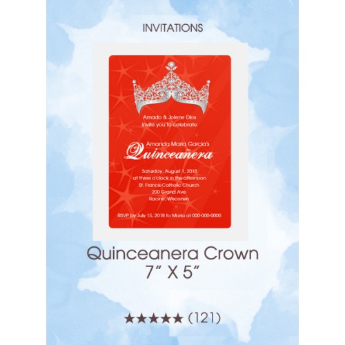 Invitations - Quinceanera Crown