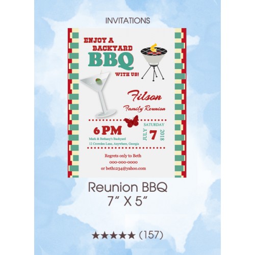 Invitations - Reunion BBQ