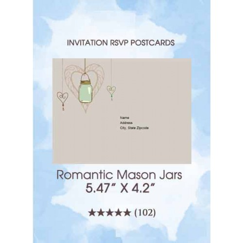 RSVP Postcards - Romantic Mason Jars 