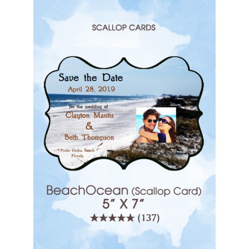 Save the Dates - BeachIsland (Scallop Card)