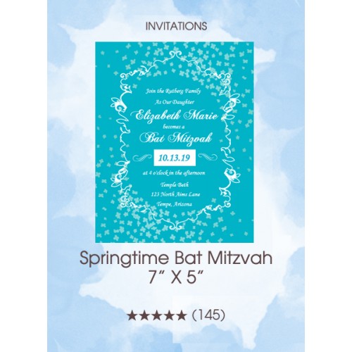 Invitations - Springtime Bat Mitzvah