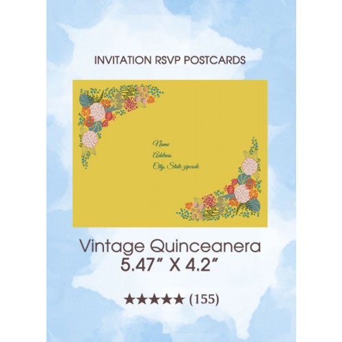 Vintage Quinceanera - RSVP Postcards