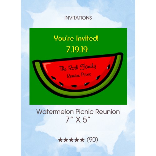 Invitations - Watermelon Picnic Reunion