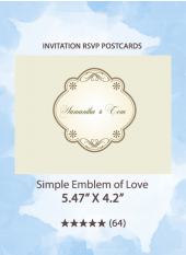 Simple Emblem of Love - RSVP Postcards