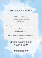 Simple on Any Color - RSVP Postcards