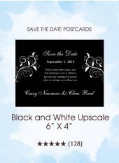 Save the Dates - Black and White Upscale