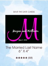 Save the Dates - The Married Last Name Monogram
