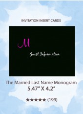 The Married Last Name Monogram - Insert Cards