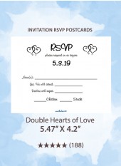 Double Hearts of Love - RSVP Postcards