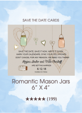 Save the Dates - Romantic Mason Jars