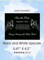 Save the Dates - Black and White Upscale