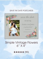 Save the Dates - Simple Vintage Flowers