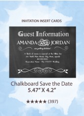 Chalkboard Save the Date - Insert Cards