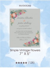 Invitations - Simple Vintage Flowers