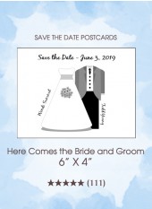 Save the Dates - Here Comes the Bride and Groom