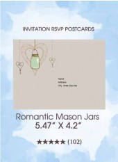 RSVP Postcards - Romantic Mason Jars