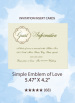 Simple Emblem of Love - Insert Cards