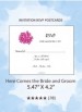Here Comes the Bride and Groom - RSVP Postcards