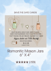 Save the Dates - Romantic Mason Jars