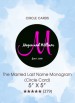 Save the Dates - The Married Last Name Monogram (Circle Card)