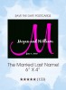 The Married Last Name Monogram Save the Date Postcards
