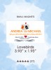 Lovebirds, Too Small Save the Date Magnets