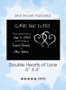 Double Hearts of Love Postcards